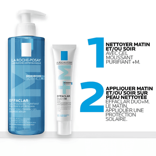 LA ROCHE-POSAY ROUTINE ANTI-IMPERFECTIONS EFFACLAR - GEL MOUSSANT PURIFIANT +M 400ML + EFFACLAR DUO+M = GEL MOUSSANT 50ML + TROUSSE OFFERTS