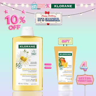 Klorane Shampooing à la Camomille 400ml = Après-Shampoing à la Mangue 50ml Offert