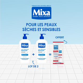 Mixa Lait Céramide Protection 250ml*2 = cica lèvres OFFERT