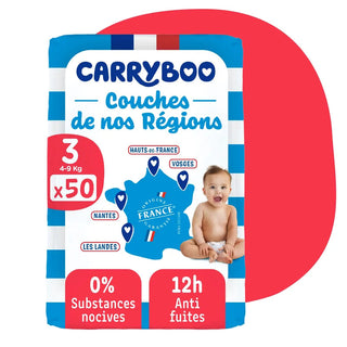 Carryboo Couches Écologiques Taille 3 (4-9kg) x50