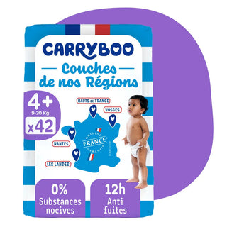 Carryboo Couches Écologiques Taille 4+ (9-20kg) x 42