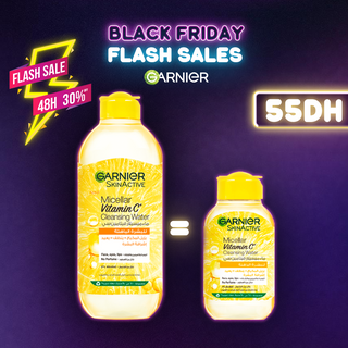 Garnier eau micellaire nettoyante démaquillante vitamine c 400ml = MINI Eau micellaire 100ML OFFERTE