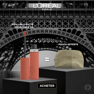 L'ORÉAL PARIS INFAILLIBLE MATTE RESISTANCE ROUGE À LÈVRES 115 = POUCH OFFERT
