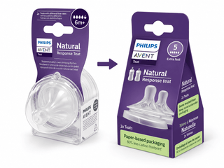 Philips Avent Natural Response Tétines Débit 5 SCY965/02 – 2 Pièces