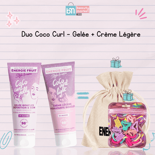 Energie Fruit Duo Coco Curl – Gelée + Crème Légère = Pack d’Accessoires Cheveux Offert