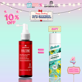 Cantabria Iraltone Lotion Anti-Chute 100ml = Batiste Shampooing Sec 50ml Offert