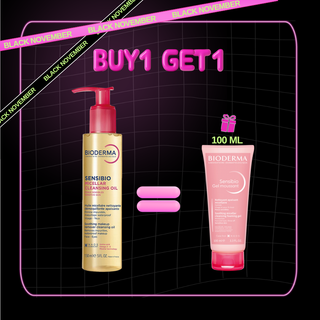 BIODERMA SENSIBIO HUILE NETTOYANTE DEMAQUILLANTE 150 ML= sensibio gel moussant 100ml
