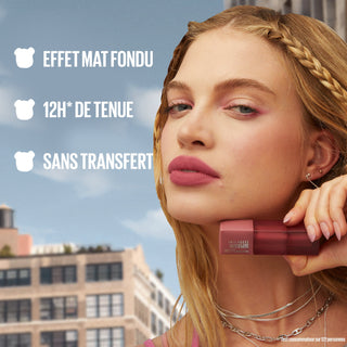 MAYBELLINE NEW YORK SUPERSTAY TEDDY TINT BLUSH À LÈVRES LIQUIDE FINI MAT FONDU COQUETTISH 30