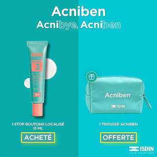 ISDIN TEEN SKIN ACNIBEN 3 ON THE SPOT CORRECTEUR LOCALISER 15 ML = TROUSSE OFFERTE