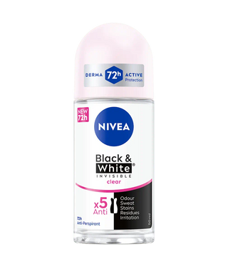 IVEA DEODORANT BLACK & WHITE INVISIBLE CLEAR ANTI-PERSPIRANT  72H