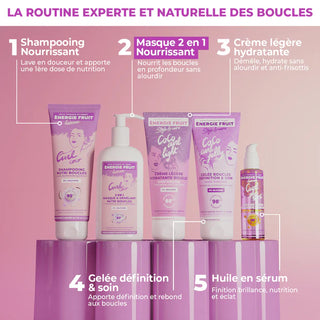 ENERGIEFRUIT MASQUE 2 EN 1 COCO CURL NOURRISSANT BOUCLES - HUILE DE COCO ET BEURRE DE KARITE - SANS SILICONE  300ML