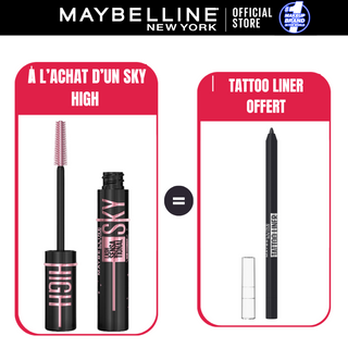 Maybelline New York Lash Sensational Sky High Noir - Mascara Longueur = Tattoo Liner OFFERT