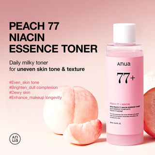 ANUA Peach 77 Niacin Essence Toner – Lotion Hydratante Éclat – 250 ml