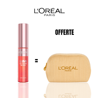 L'ORÉAL PARIS LUMI GLOTION LIQUID BLUSH 625 GOLD PINK = Pochette Beige OFFERTE