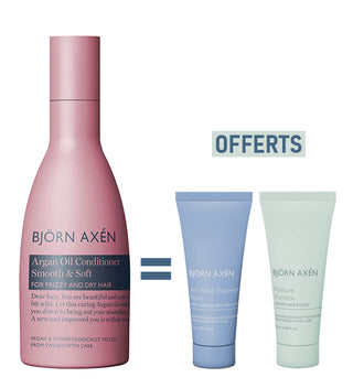 Bjorn axen conditioner a l'huile d'argan pour cheveux secs 250ml = Moisture Shampoo 25 ML + Anti Break Treatment 25 ML
