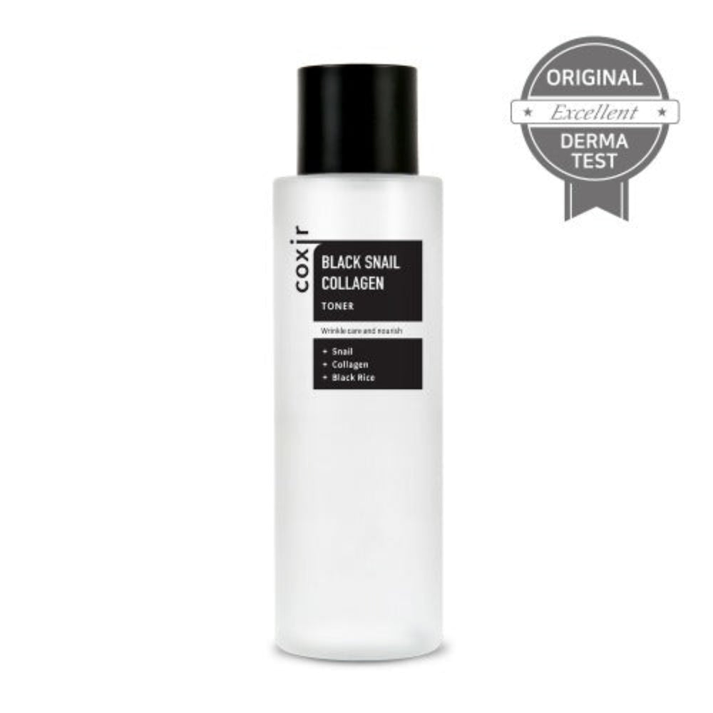 Coxir Black Snail Collagen Toner 150ml – Toner Réparateur & Hydratant à la Bave d’Escargot