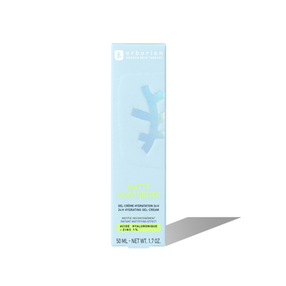 Erborian Matte Moisturizing Cream 50 ml, crème hydratante matifiante visage pour peaux mixtes à grasses, fini mat anti-brillance, BeautyMarket parapharmacie Maroc.