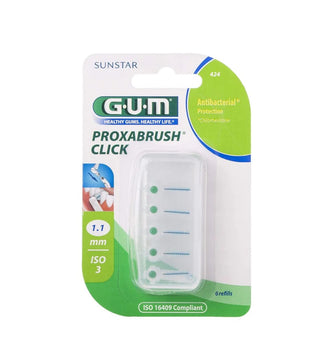 Gum Sunstar Refill Brossette Interdentaire Proxabrush Click 1.1mm 424