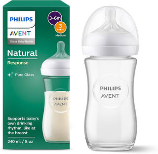 AVENT BIBERON NATURAL EN VERRE 3.0 TEAT 3-6 M 240ML SCY933/01