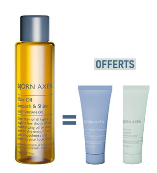 Bjorn Axen Hair Oil Smooth & Shine 75ml = Moisture Shampoo 25 ML + Anti Break Treatment 25 ML