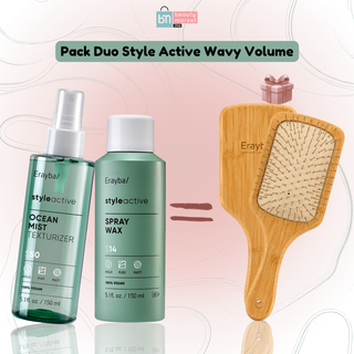 Pack Duo ERAYBA Style Active Wavy Volume = Brosse à Cheveux Offerte