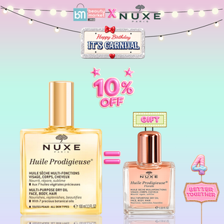 Nuxe Huile Prodigieuse 100ml = Huile Prodigieuse Florale 10ml Offerte