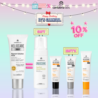 PACK Heliocare 360° Pigment Fluide SPF50+ 50 ml = Aquafoam Nettoyant Doux 125 ml & 3 Minis  Offerts