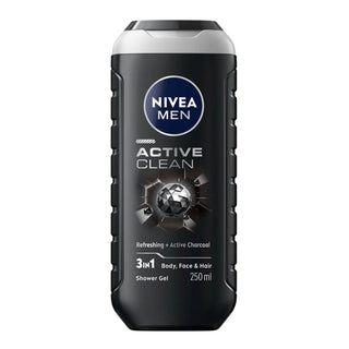 NIVEA MEN GEL DOUCHE 3 EN 1 ACTIVE CLEAN 250ML