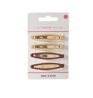 BETER Hairstyle 4 clips ovales époxy 19230