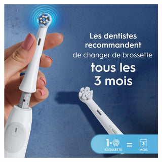 ORAL-B IO 2 BROSSETTES GENTLE CARE BLANC TÊTE DE RECHANGE POUR GENCIVES SENSIBLES
