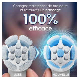ORAL-B IO 2 BROSSETTES GENTLE CARE BLANC TÊTE DE RECHANGE POUR GENCIVES SENSIBLES