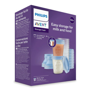 Philips Avent Gobelets de conservation du lait maternel réutilisables 0 mois + 180 ml x10