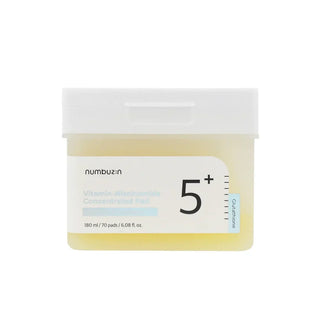 Numbuzin No.5+ Vitamin Niacinamide Concentrated Pad 180 ml – 70 Pads Éclat et Anti-Taches