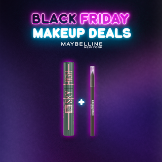 MAYBELLINE Sky High Mascara Cils sensationnal Green Altitude + TATTOO STUDIO SHARPENABLE GEL PENCIL VERT