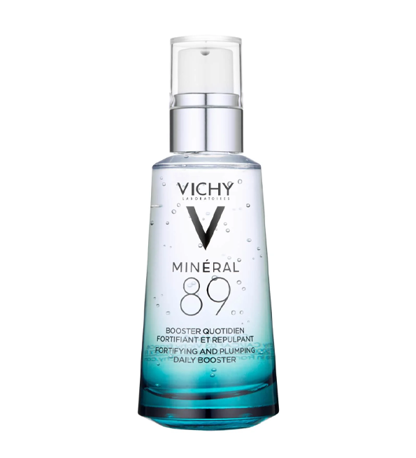 Vichy Minéral 89 Sérum Booster hydratant fortifiant et repulpant 50 ml = Trousse + minéral uv age 15ml + minéral 89 serum 10ml OFFERTS