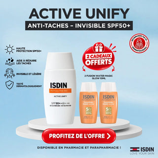 ISDIN FOTO ULTRA 100 ACTIVE UNIFY 50ML = 2 FUSION WATER MAGIC GLOW 10ML OFFERTS