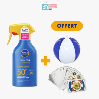 Nivea Sun Spray Protect & Hydrate SPF50+ Trigger 270ml = Jeux de Carte Espagnol + Ballon Gonflable Piscine Offerts