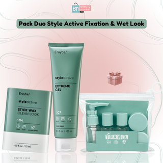 Pack Duo ERAYBA Style Active Fixation & Wet Look = Kit Voyage Offert