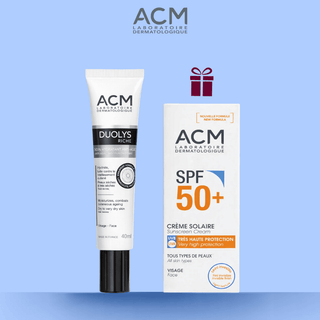 ACM Duolys Riche Crème Hydratante Anti-Âge 40 ml = Crème Solaire SPF50+ 40 ml Offerte