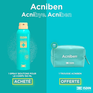 ISDIN TEEN SKIN ACNIBEN + SPRAY BOUTONS DU CORPS 150 ML = TROUSSE OFFERTE