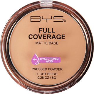 BYS Pressed Powder Full Coverage Light Beige