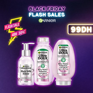 Garnier ultra doux routine rice water serum + apsh 200ml + shampoing 200ML