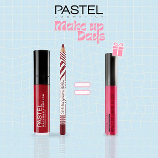 Pastel Pack Daylong Lipcolor Kissproof + Show By Pastel Lip liner = Gloss Cherry