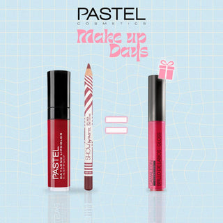 Pastel Pack Daylong Lipcolor Kissproof + Show By Pastel Lip liner = Gloss Cherry