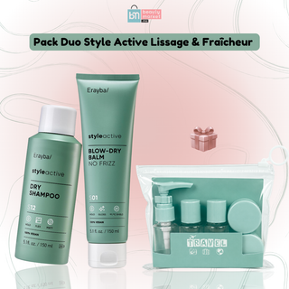 Pack Duo ERAYBA Style Active Lissage & Fraîcheur = Kit Voyage Offert