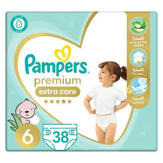 PAMPERS Couches Premium Extra Care Taille 6 (13kg+) - 38 unités