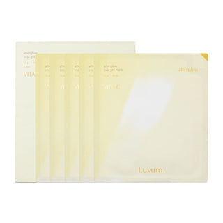 Luvum Afterglow Yuja Gel Mask 33g/5sheets – masque gel hydratant et éclat à la Yuja riche en vitamine C