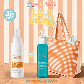 Avène Solaire Anti-Imperfection SPF50+ 40ml =Cleanance Gel Nettoyant 100ml+ Sac Offerts