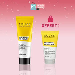 ACURE Crème de jour éclaircissante 50 ml = Scrub 30ml OFFERT