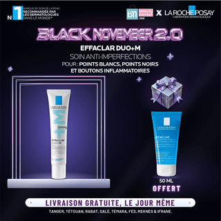 LA ROCHE-POSAY EFFACLAR DUO+M 40ML ANTI-IMPERFECTIONS = GEL MOUSSANT 50ML OFFERT